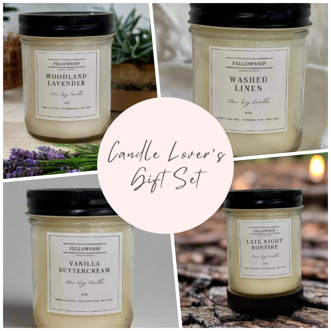 Soy Candle Photo Collage