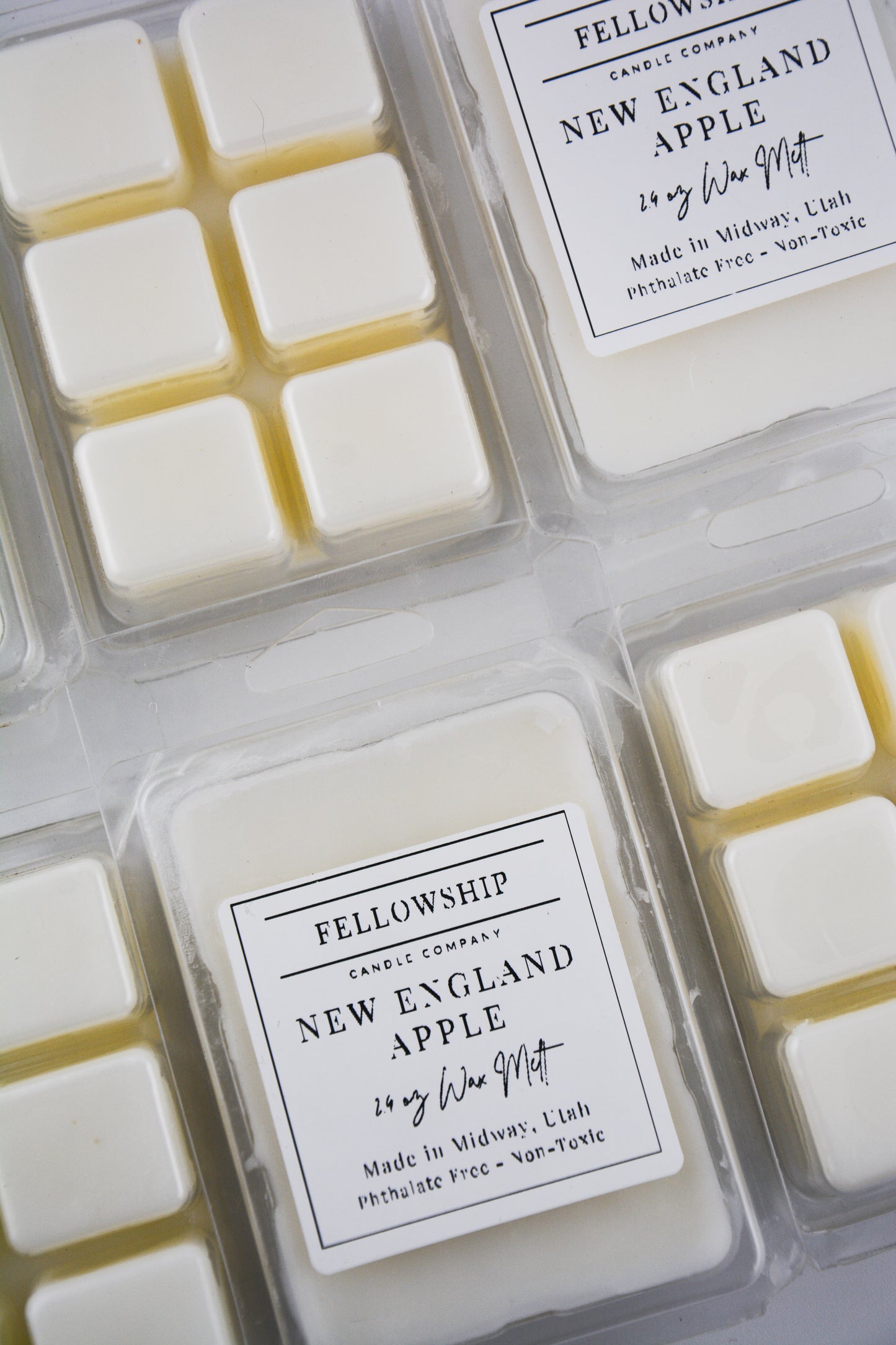 Fellowship Candle Company New England Apple wax melts in packaging