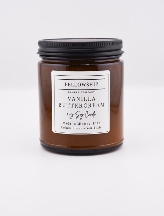 Vanilla Buttercream Non Toxic Amber Candles