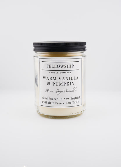 Warm Vanilla & Pumpkin Non Toxic Candles
