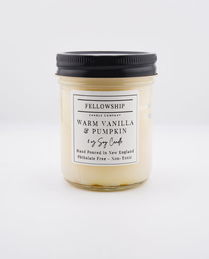 Warm Vanilla & Pumpkin Non Toxic Candles