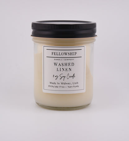 Washed Linen 8 oz Soy Candle